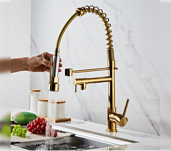 Kitchen Spring Mixer Golden Double Code 0258