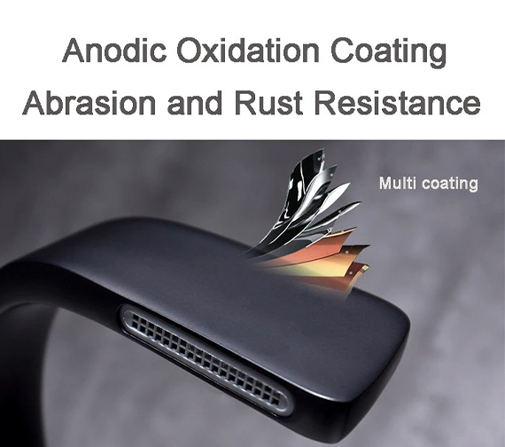 Swan Basin Mixer Matte Black Gold Handle Code 0268