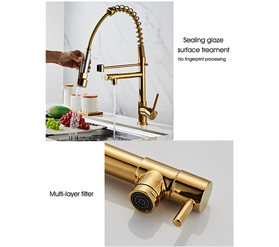 Kitchen Spring Mixer Golden Double Code 0258