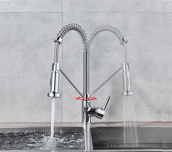 Kitchen Spring Mixer Chrome Double Code 0233c