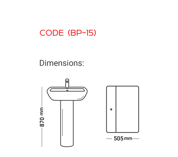 Washbasin Pedestal Flora Code (B/P 15)