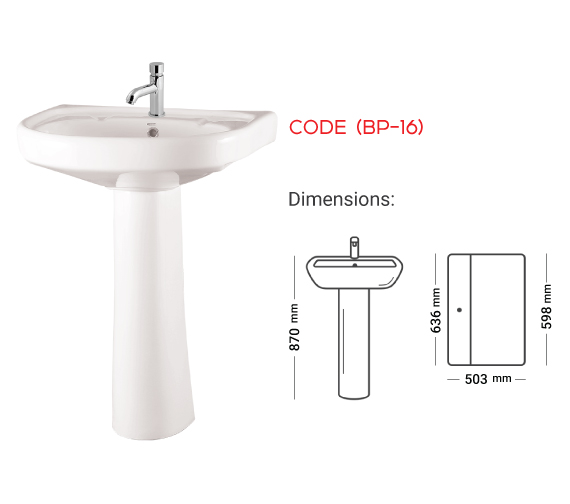 Washbasin Pedestal Pearl Code B/P 16