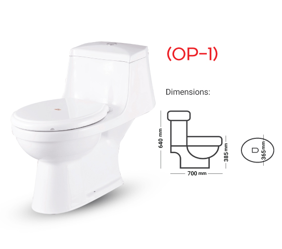 AROMA 1-Piece Commode Code OP 01 Master Sanitary Ware