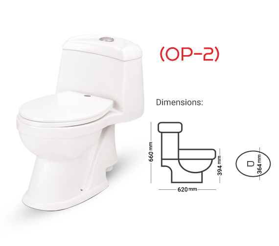 GRACE 1-Piece Commode Code OP 02 Master Sanitary Ware