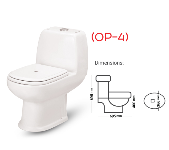 AROMA One Piece Toilet Commode Code OP 04 Master Sanitary Ware
