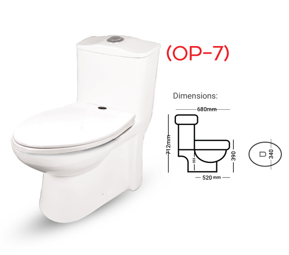 1-Piece Commode Code OP 07 Master Sanitary Ware
