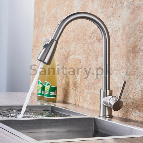 Silver Kitchen Sink Mixer Pullout Code 0333c