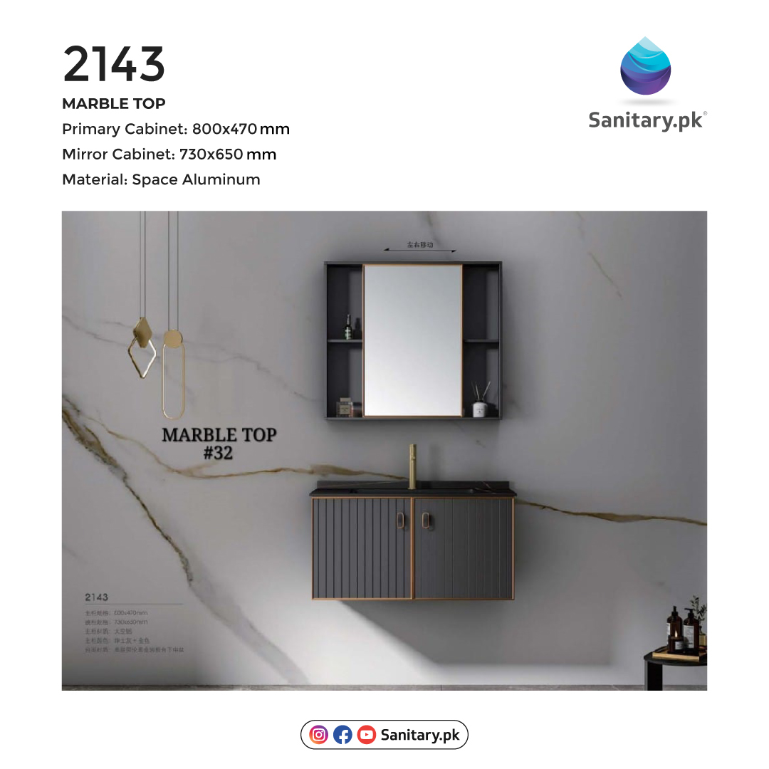 Bathroom Vanity - 2143 Aluminum Marble Top