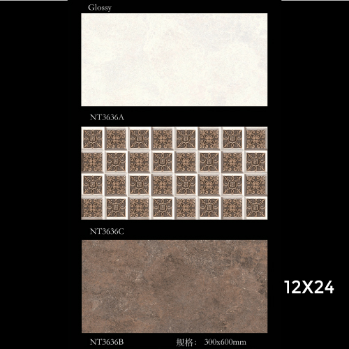 12X24 Bathroom Wall Tile Glossy Code NT3636