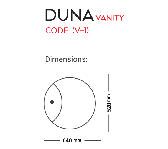 Uper Counter DUNA Vanity Code V-1 Master Sanitary Ware