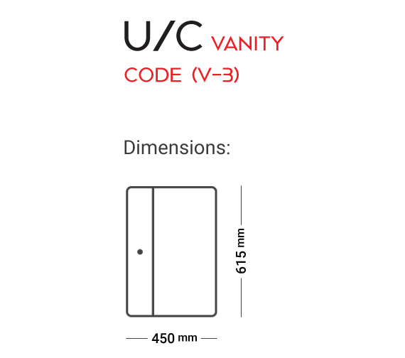 Under Counter U/C Vanity Code V-3 Master Sanitary Ware