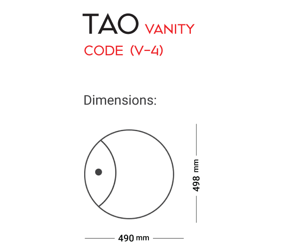 Uper Counter TAO Vanity Code V-4 Master Sanitary Ware