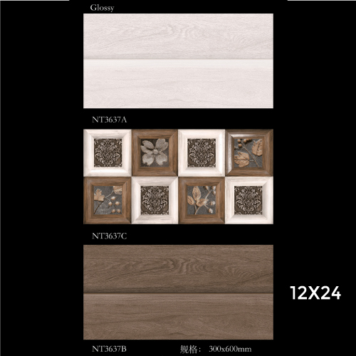 12X24 Bathroom Wall Tile Glossy Code NT3637