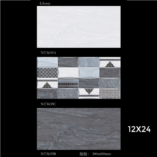 12X24 Bathroom Wall Tile Glossy Code NT3639