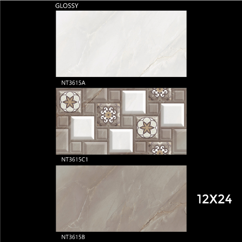 12X24 Bathroom Wall Tile Glossy Code NT3615