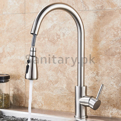 Silver Kitchen Sink Mixer Pullout Code 0333c