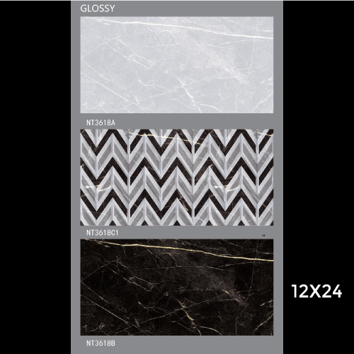 12X24 Bathroom Wall Tile Glossy Code NT3618