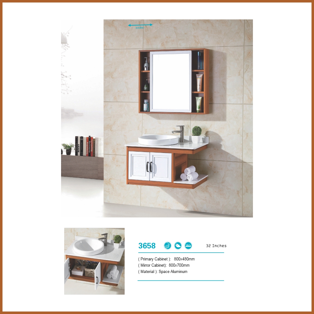 Bathroom Vanity - 3658 Aluminum 32 Inches