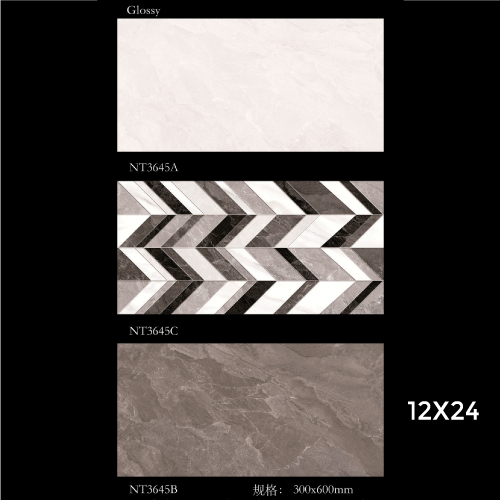 12X24 Bathroom Wall Tile Glossy Code NT3645