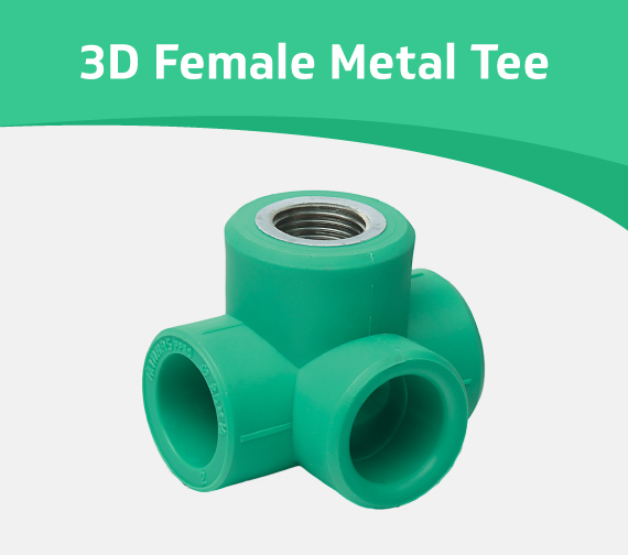 Tee Female Metal 3D code 337 Minhas