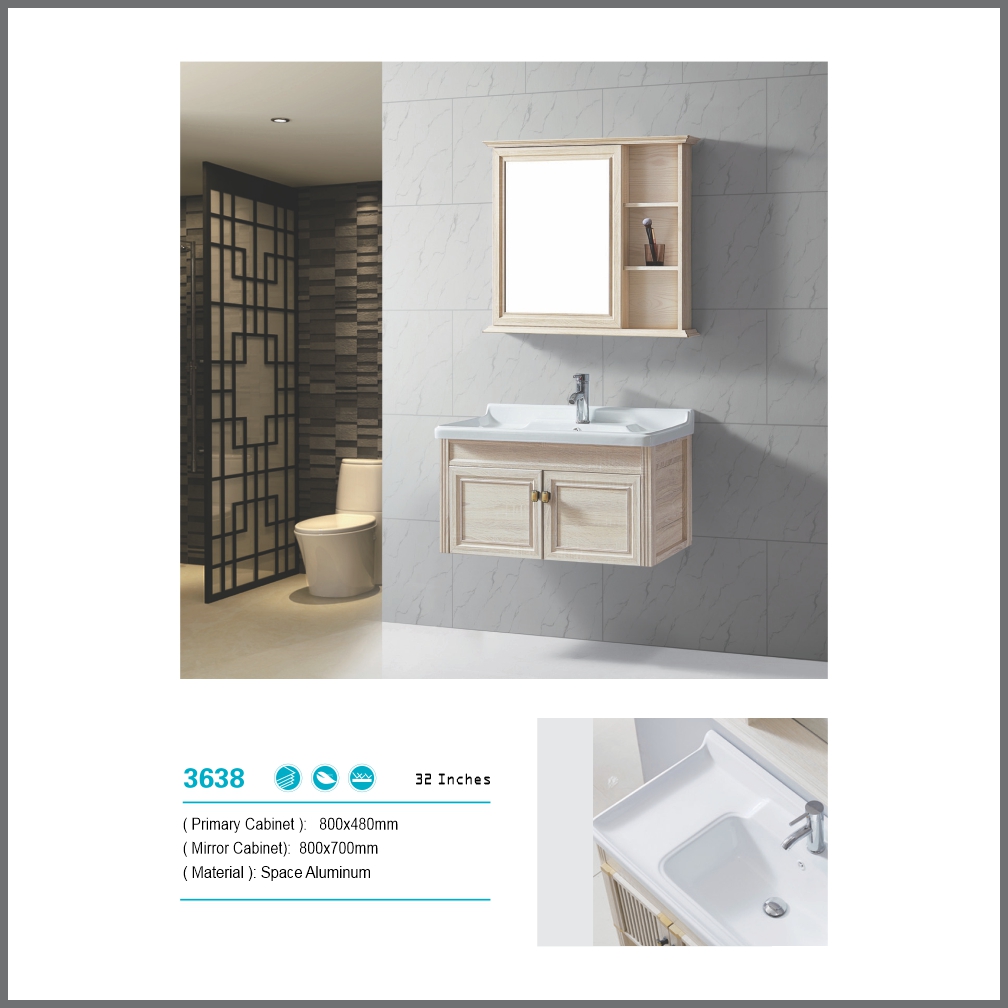 Bathroom Vanity - 3638 Aluminum 32 Inches