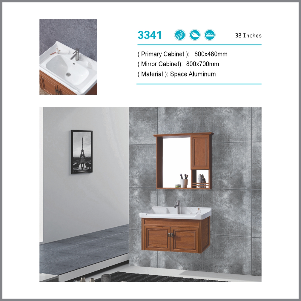 Bathroom Vanity - 3341 Aluminum 32 Inches