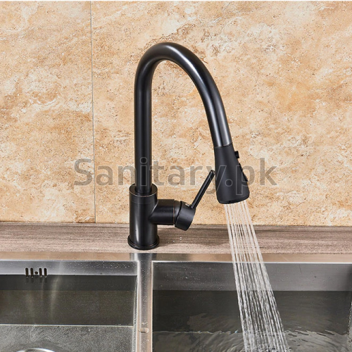 Black Kitchen Sink Mixer Pullout Code 0333b