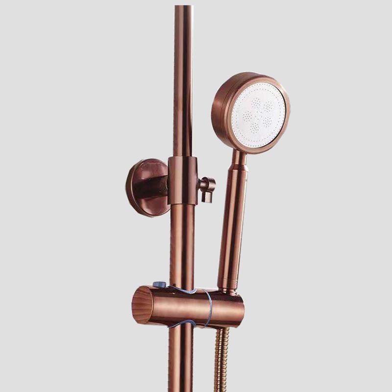 Complete Rose Gold Shower Set Aluminium Code 0143