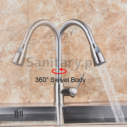Silver Kitchen Sink Mixer Pullout Code 0333c