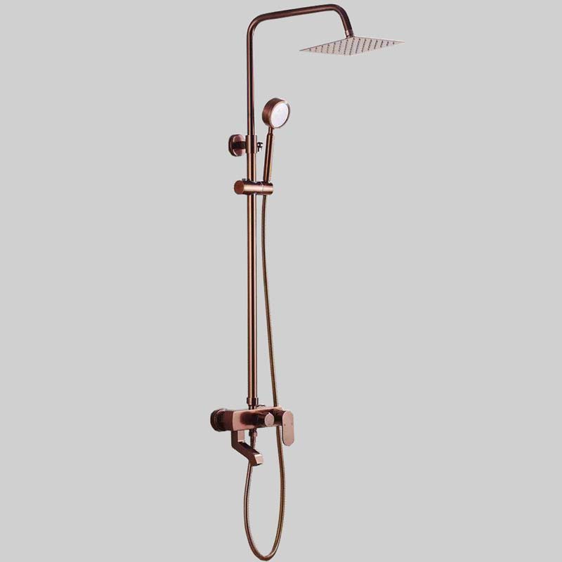 Complete Rose Gold Shower Set Aluminium Code 0143