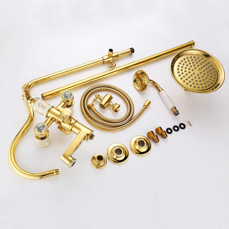 Complete 9 pieces Golden Shower Set