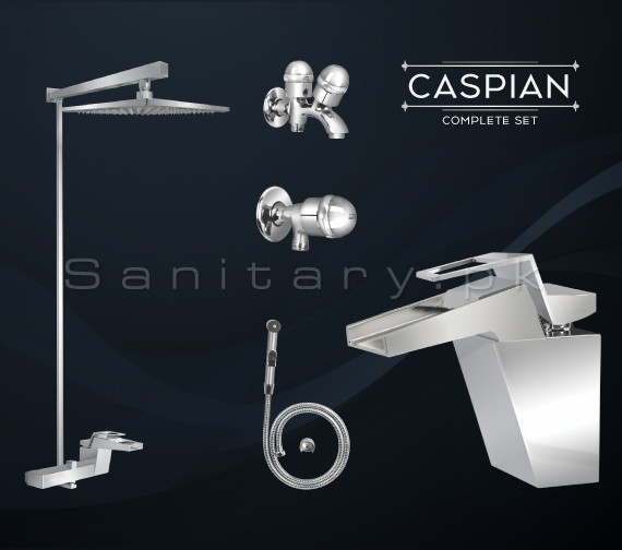 Complete CASPIAN SET Bathroom Sanitary Fittings Code 3083A