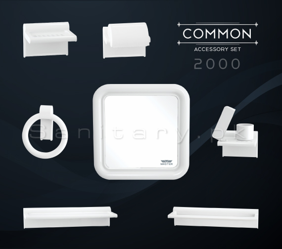 COMMON Complete Bathroom Accessory Set Code 2000