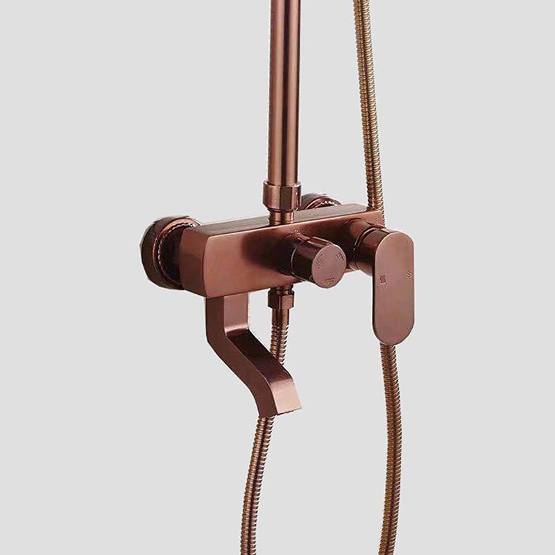Complete Rose Gold Shower Set Aluminium Code 0143