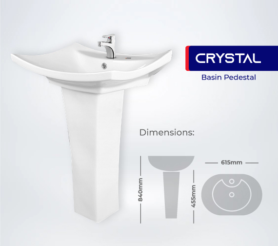 CRYSTAL Basin Pedestal Basin Pool Sanitary Ware