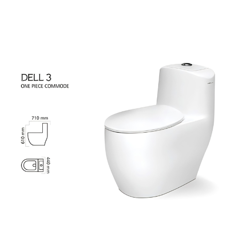 Dell 3 One Piece Commode Dell Sanitary Ware