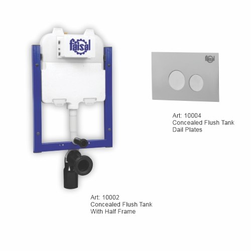 Half Frame Conceald Cistern Flush Tank code 10002 Faisal