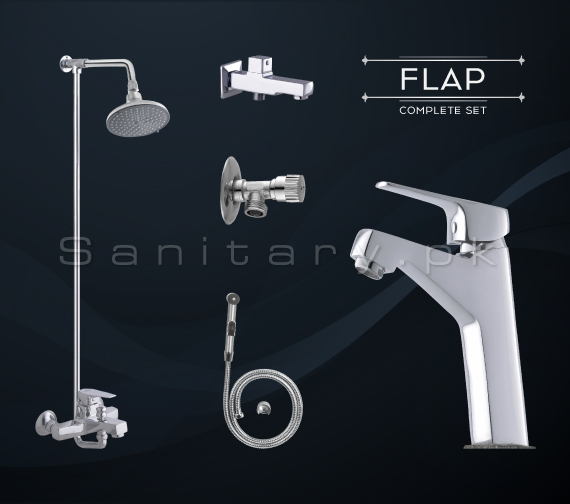Complete FLAP SET Bathroom Sanitary Fittings Set code 4002A