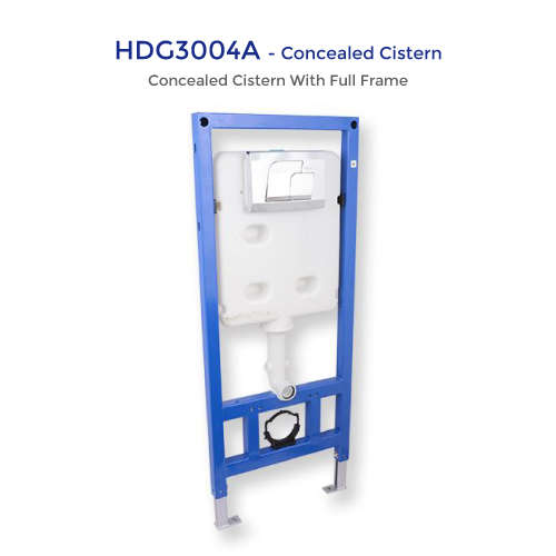 Full Frame Concealed Cistern with Push Button and Accessories Code HDG3004A