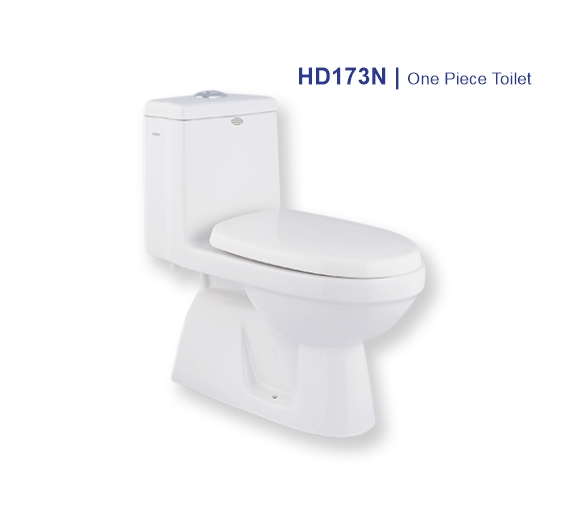 HD173N One Piece Toilet Cito with Normal Seat Cover Porta
