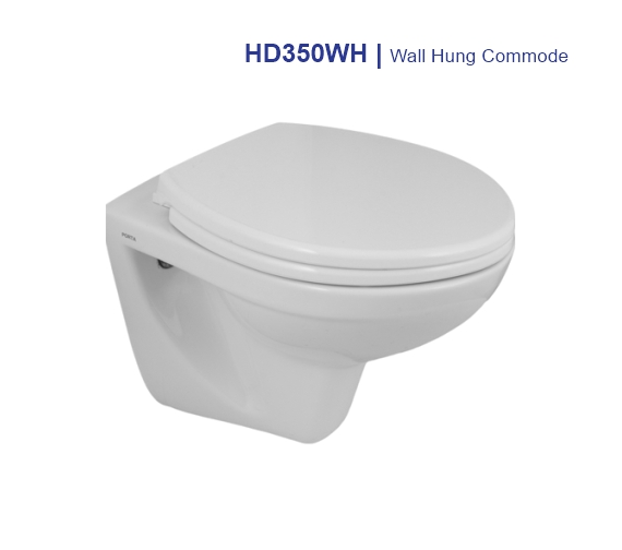 HD350WH Wall Hang Commode with Hydraulic Seat Cover Porta Wall Hung Toilet