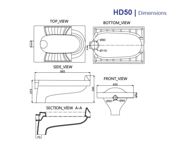 HD50 SQUATTING PAN - ORISSA (WC)