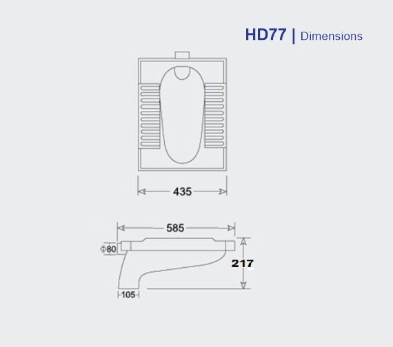 HD77 SQUATTING PAN - ORISSA (WC) Porta