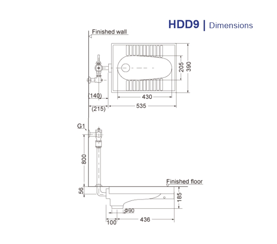 HD09 SQUATTING PAN - ORISSA (WC) Porta