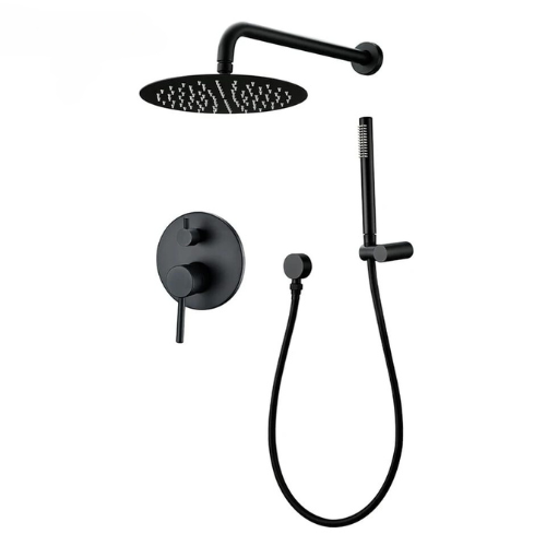 Imported Black Concealed Shower Set Goal With Concealed Basin Mixer Code 525
