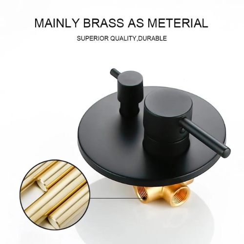 Imported Black Concealed Shower Set Goal With Concealed Basin Mixer Code 525