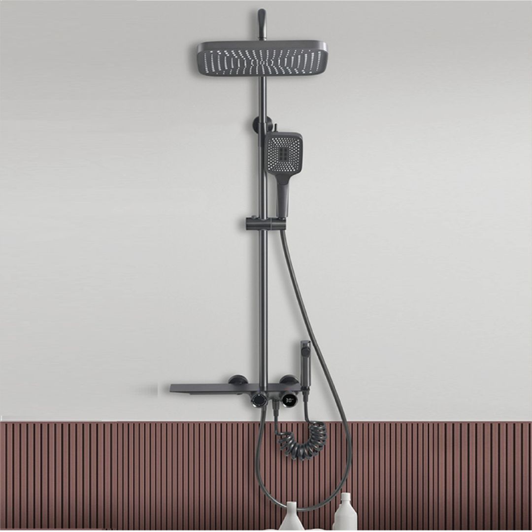 Imported Luxury Black Shower Set 9 Pieces Brass Code 235