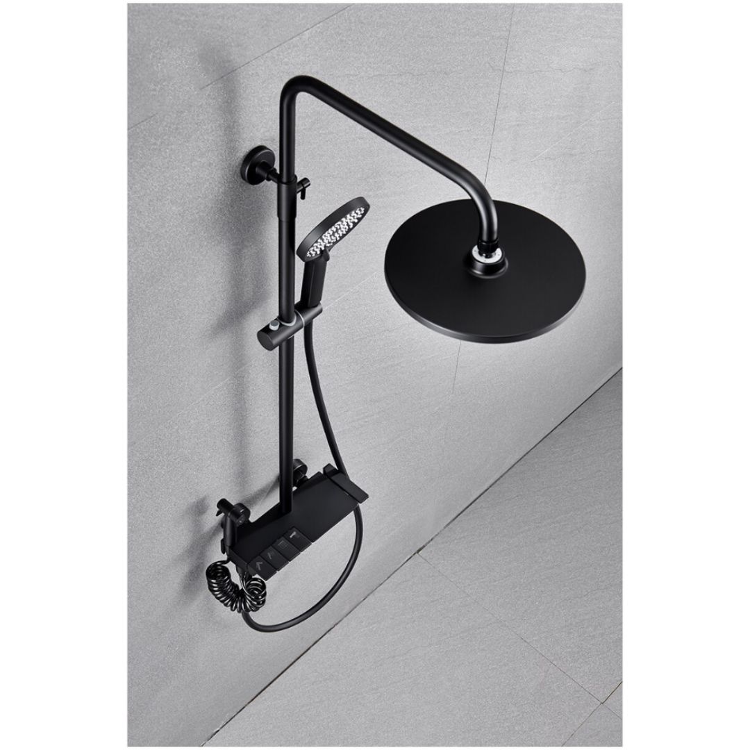 Impoted Luxury Black Shower Set 9 Pieces Brass code 255