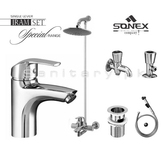 Complete Single Lever IRAM Bathroom Shower SET S-241-243 Sonex Sanitary Fittings