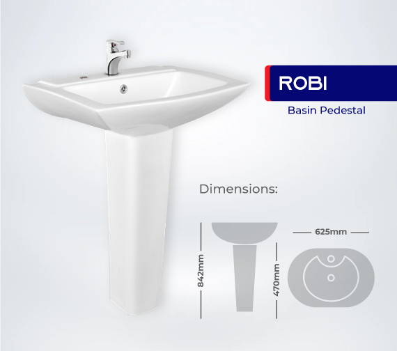 ROBI Basin Pedestal Basin Pool Sanitary Ware